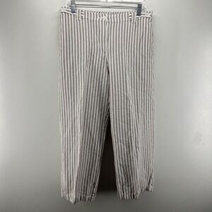 J. Jill Striped Capris in Gray and White
